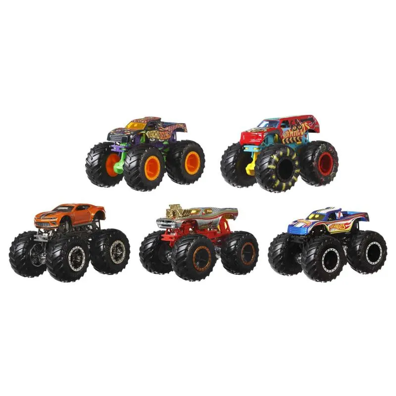 Hot Wheels Monster Trucks Pacote com 5 veículos Sortidos - Mattel