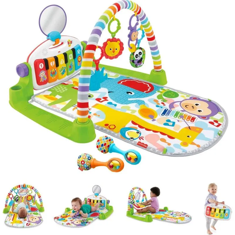 Tapete Para Bebês Fisher-price Deluxe Kick &amp; Play Piano Gym Green