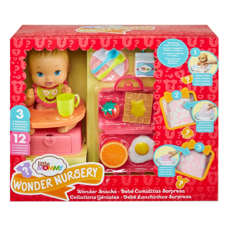 Little Mommy - Boneca Bebê Lanchinhos Surpresa - Café da Manhã Fofinho Gfk76