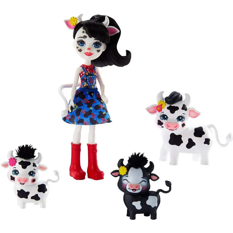 Enchantimals - Boneca com Pets - Família de Inverno - Cambrie Cow, Ricotta, Mack & Cheese Gjx44