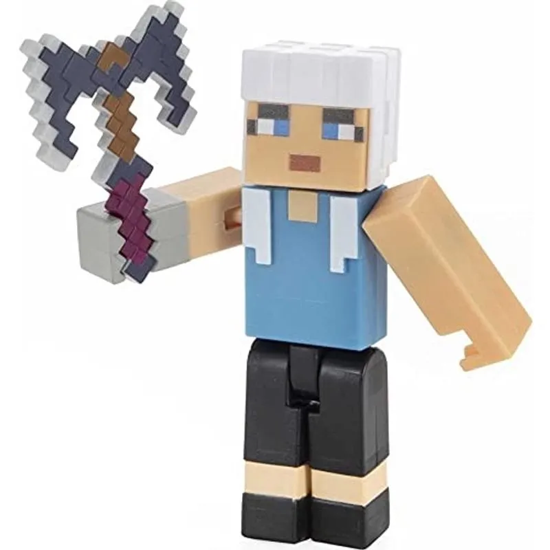 Minecraft Dungeons 3.25-in Collectible Greta Battle Figure and Accessories, Baseado em Videogame, Imaginative Story Play Gift for Boys and Girls Age 6 and Older