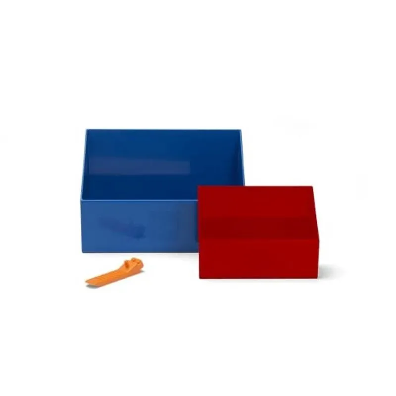 Room Copenhagen lego Brick Scooper Set - Limpeza fácil para blocos de construção e outros brinquedos - 1 grande colher azul brilhante 7,63 x 5,19 polegadas e 1 pequena colher vermelha brilhante 5,07 x
