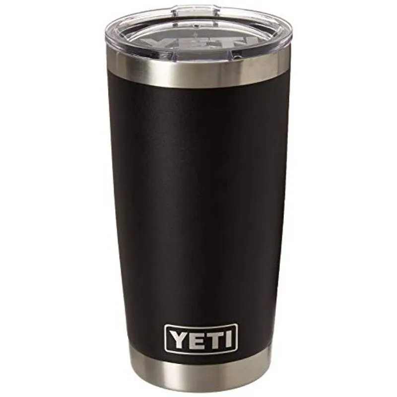 Yeti Rambler 20 oz Aço Inoxidável Vácuo Isolado Tumbler com tampa, Preto