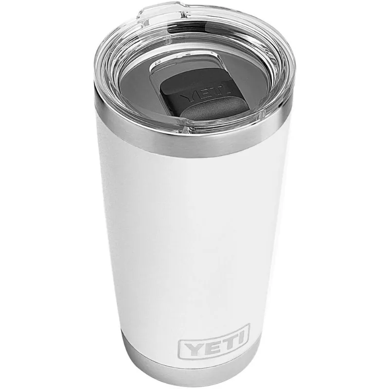 Tumbler Vácuo Isolado 566ml, Aço Inoxidable, Branco com Tampa MagSlider - Yeti