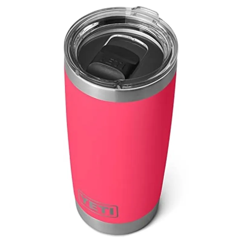 Yeti Rambler 20 oz Tumbler, Aço Inoxidável, Vácuo Isolado com Tampa MagSlider, Rosa Bimini