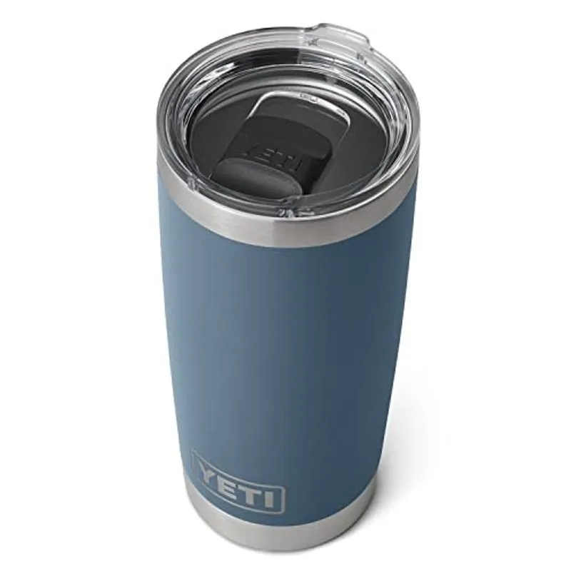 Yeti Rambler 20 oz Tumbler, Aço Inoxidável, Isolado a Vácuo com Tampa MagSlider, Azul Nórdico