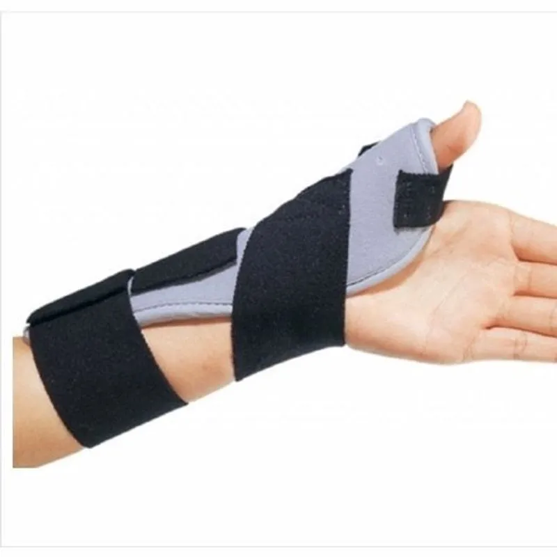 Tala de polegar ThumbsPica Thumb Spica Foam Mão Esquerda Preto/Azul Tamanho único para a maioria 1 cada por djo (pacote com 4)