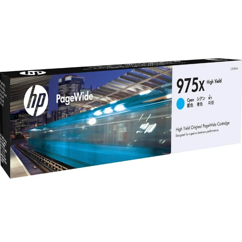 HP L0S00AA 975X Ink Toner Cartridge High Yield PageWide Pro Genuine (Cyan) SuperOffice