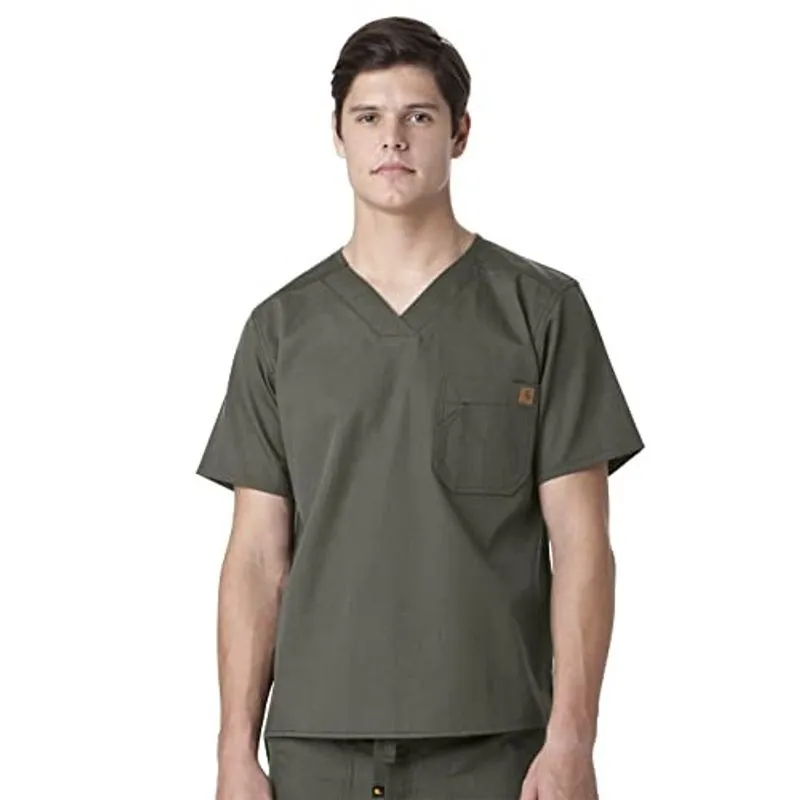 Carhartt mens Utility Top Medical Scrubs, Azeitona, X-Small eua