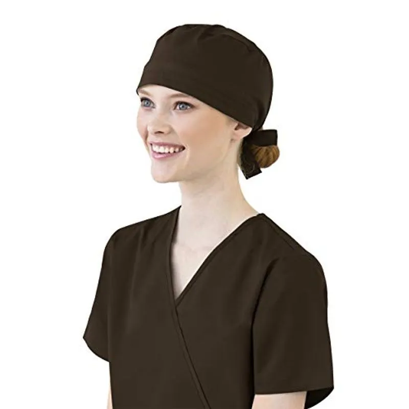 Wonderwink Unisex Adulto Tie Back Scrub Cap, Chocolate, One Size Us