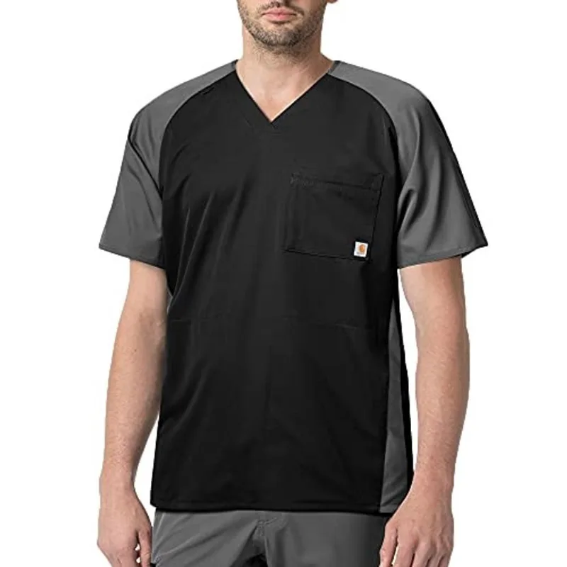 Carhartt Masculino 2-Tone Raglan Scrub Top, Preto, sm