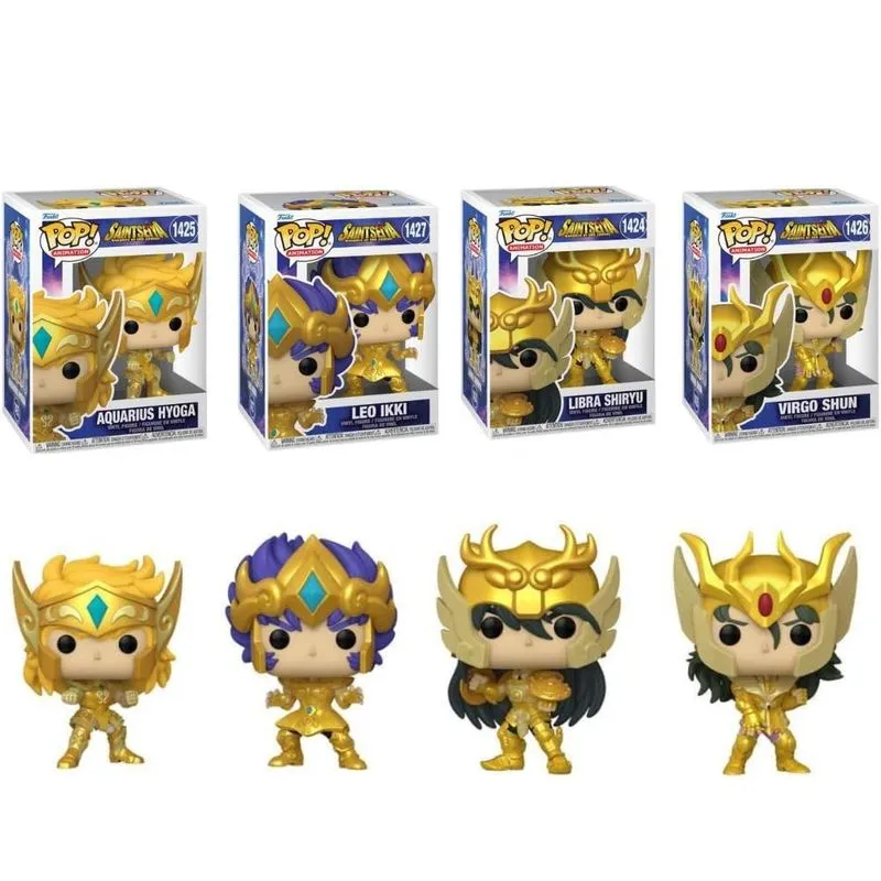 Funko Pop Saint Seiya 1424, 1425, 1426 e 1427 Zodiaco Gold