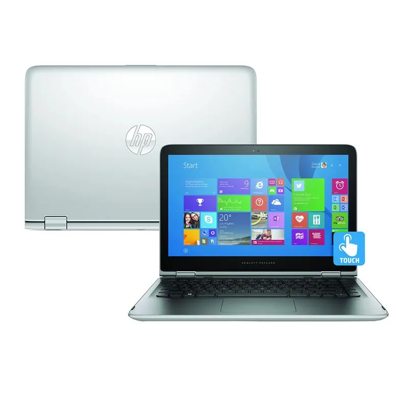 Notebook 2 em 1 HP Intel Core i5 8GB 1TB Windows 10 Tela 13,3" HP Pavilion x360 13 s104br Cinza