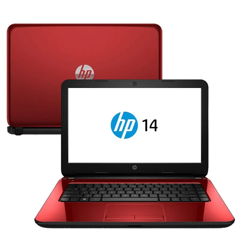 Notebook Hp Pentium 4GB 500GB Windows 10 Tela 14" HP 14 ac105br Vermelho