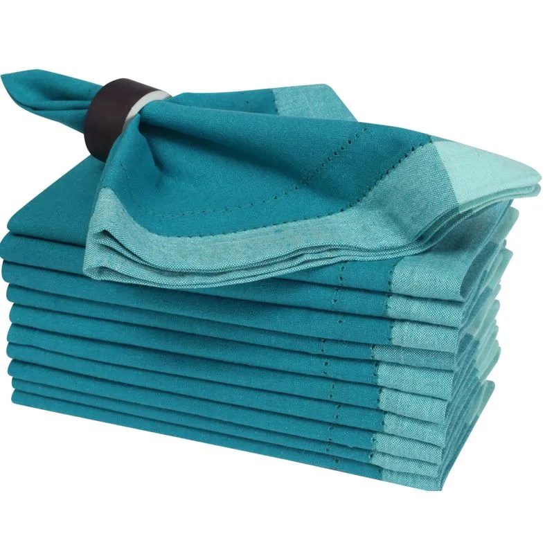 Guardanapos De Tecido, Roupa De Cama Artesanal, 100% Algodão, 20x20cm, Conjunto De 12 Chá