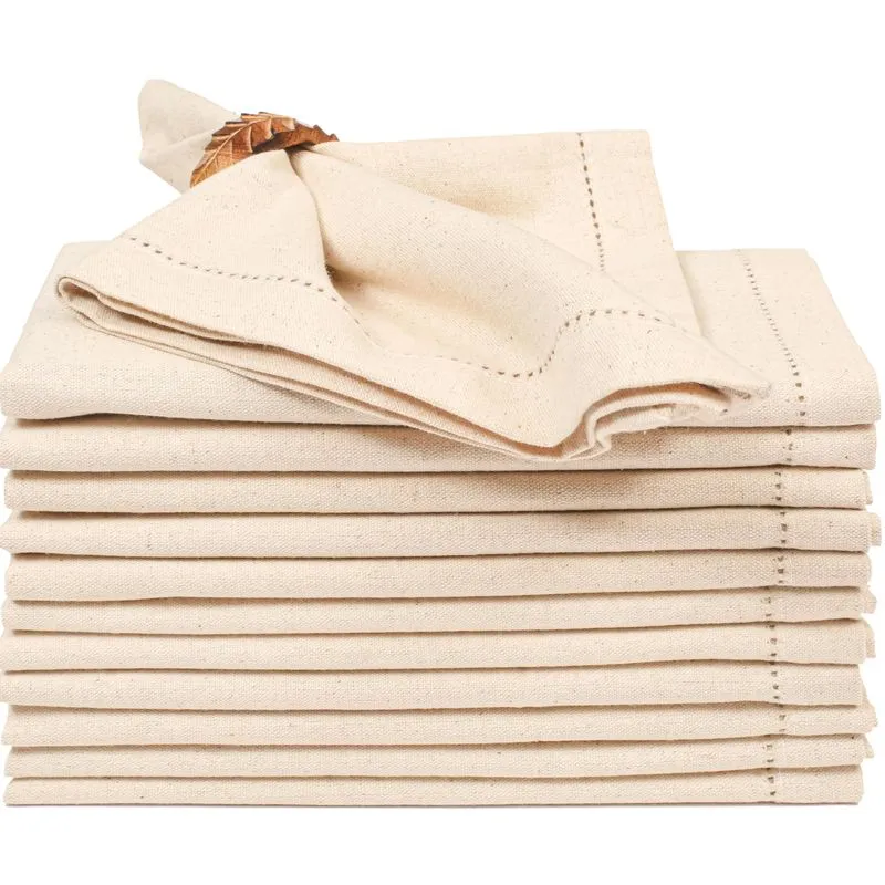 Guardanapos Light &amp; Pro Flax Linen 20x20cm Conjunto De 12