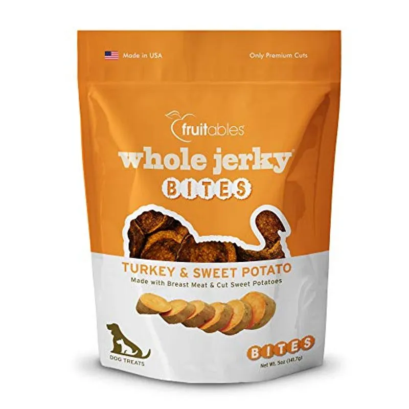 Frutas Whole Jerky Dog Trata | Tratados De Jerky Para Cães | Sem Glúten, Sem Grãos, Sem Trigo | Feito Com Carne Premium E Sem Enchimentos