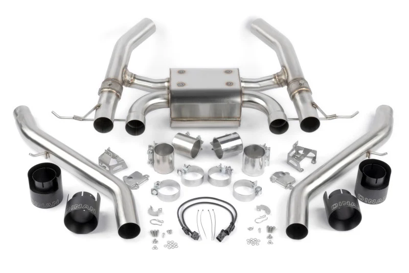 Dinan 21-27 BMW M3/M4 (G80/G82/G83) Valved Axleback Exhaust System - Black Tips