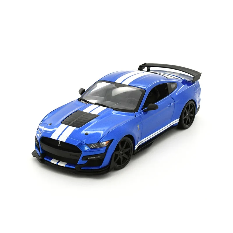 Maisto Licensed 1:18 Scale Ford Mustang Shelby GT 500 2020 Diecast Model Car Blue Above Toys