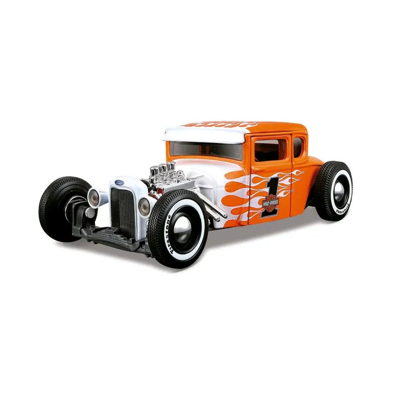 Miniatura Colecionável Harley Davidson Ford 1929 Model A Laranja 1/24 Maisto
