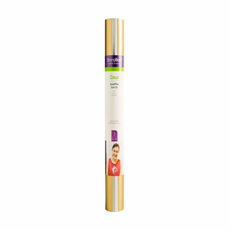 Transfer Termocolante Cricut Sportflex 3 Folhas Dourado