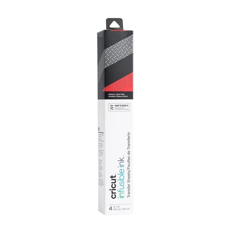 Transfer Sublimático Infusible Ink Cricut - Steel Plate - 30,5 X 30,5 - 4 Unds