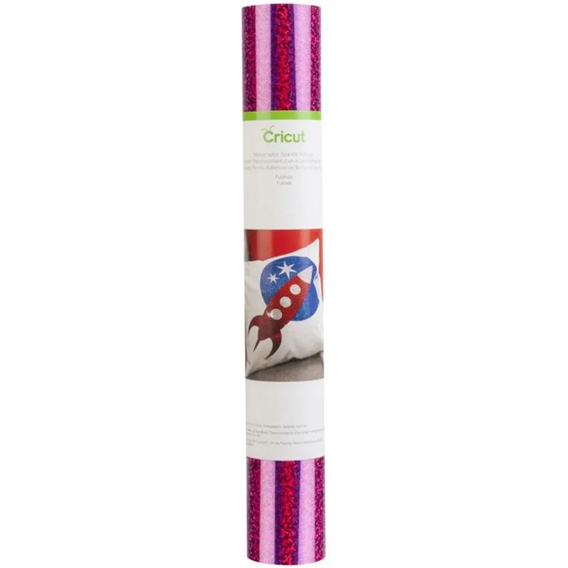 Transfer holográfico para tecidos Cricut - Rosa Fuchsia - 30x60cm - 01 unidade