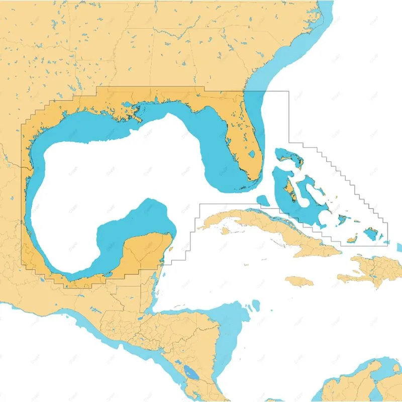Cartão De Mapa C-MAP Revela X Golfo Do México E Bahamas