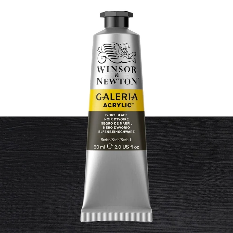 Tinta Acrílica Galeria Winsor & Newton 60ml 331 Ivory Black