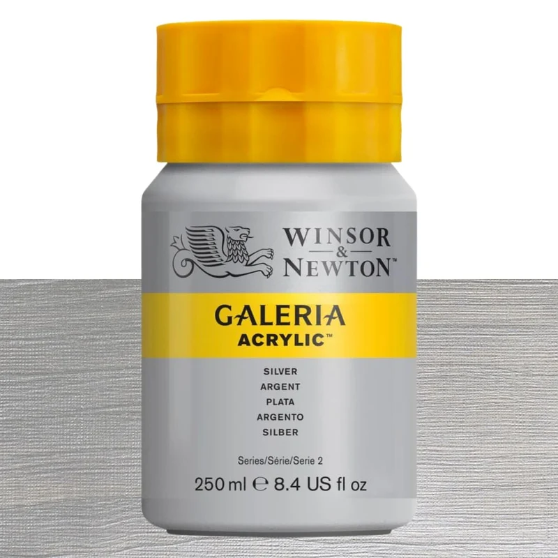 Tinta Acrílica Galeria Winsor & Newton 250ml 617 Silver