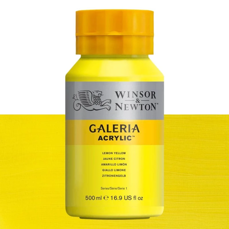Tinta Acrílica Galeria Winsor & Newton 500ml 346 Lemon Yellow