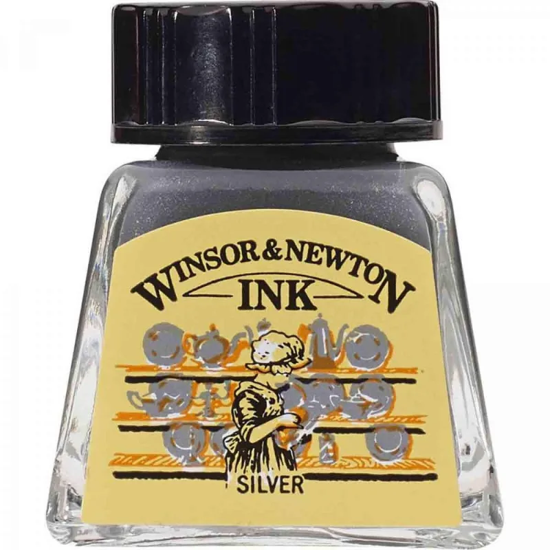 Tinta Para Desenho Winsor &amp; Newton Silver 14ml