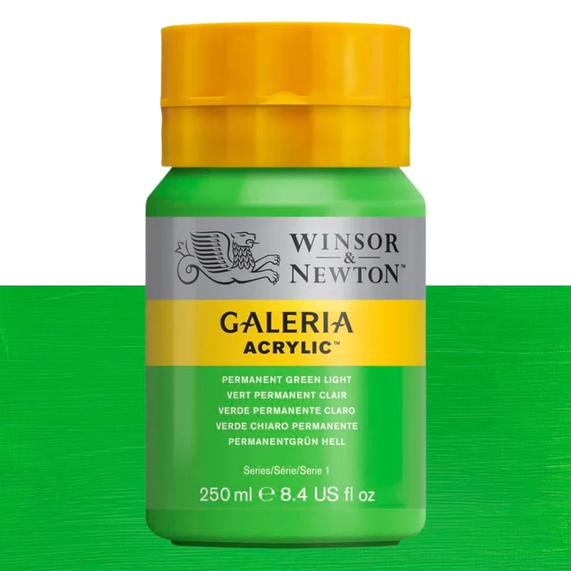 Tinta Acrílica Galeria Winsor & Newton 250ml 483 Permanent Green Light