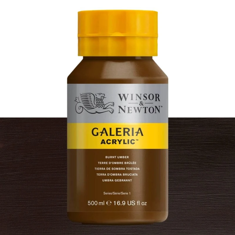 Tinta Acrílica Galeria Winsor & Newton 500ml 076 Burnt Umber