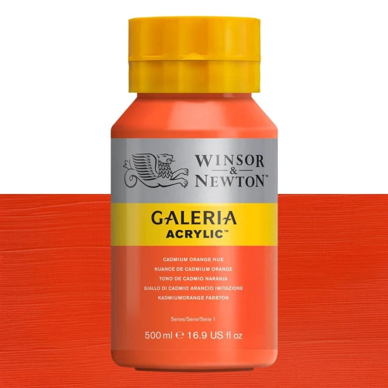 Tinta Acrílica Galeria Winsor & Newton 500ml 090 Cadmium Orange Hue