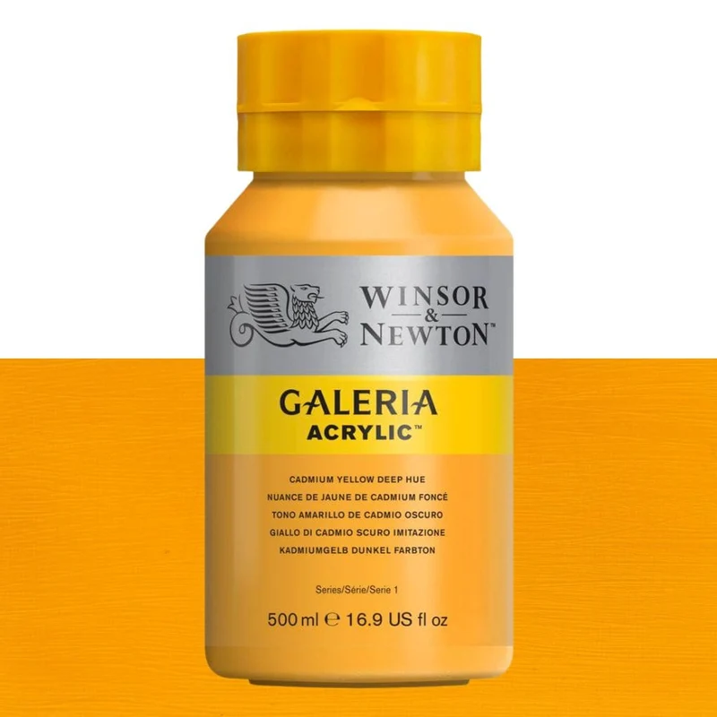 Tinta Acrílica Galeria Winsor & Newton 500ml 115 Cadmium Yellow Deep Hue