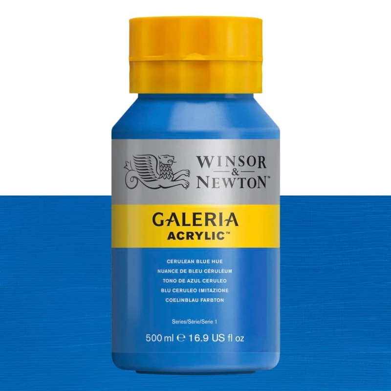 Tinta Acrílica Galeria Winsor & Newton 500ml 138 Cerulean Blue Hue