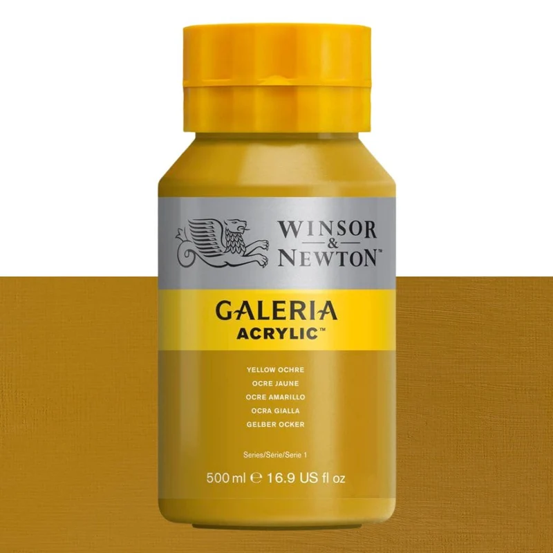 Tinta Acrílica Galeria Winsor & Newton 500ml 744 Yellow Ochre