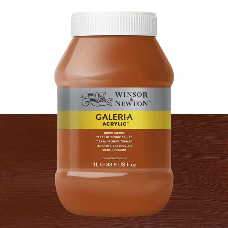 Tinta Acrílica Galeria Winsor & Newton 1L 074 Burnt Sienna