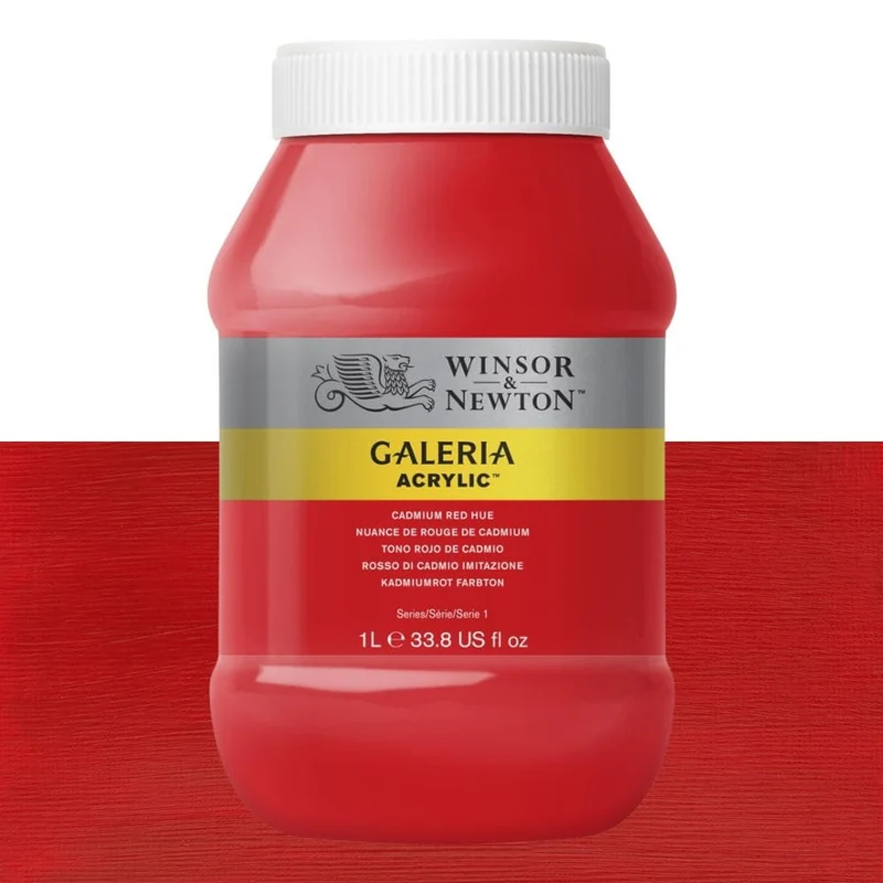 Tinta Acrílica Galeria Winsor & Newton 1L 095 Cadmium Red Hue