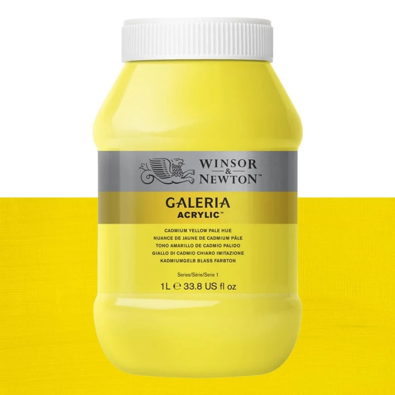 Tinta Acrílica Galeria Winsor & Newton 1L 114 Cadmium Yellow Pale Hue