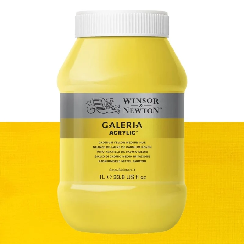 Tinta Acrílica Galeria Winsor & Newton 1L 120 Cadmium Yellow Medium Hue