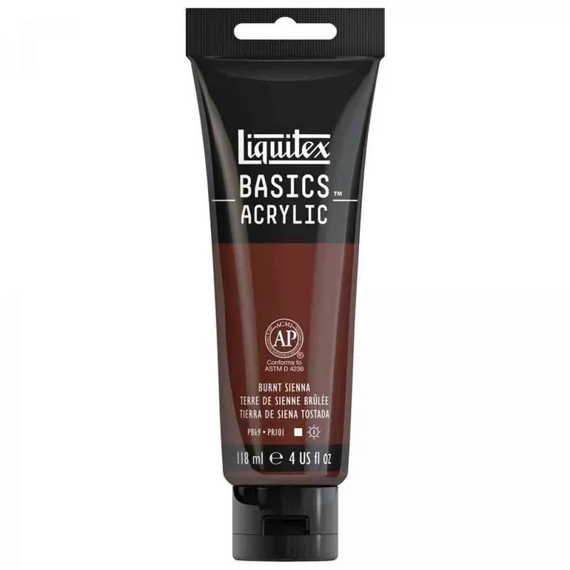 Tinta Acrílica Liquitex Basics 127 Burnt Sienna 118ml