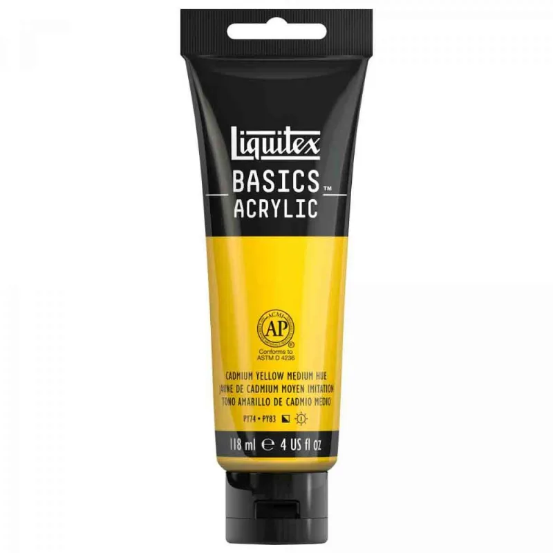 Tinta Acrilica Liquitex Basics 161 Cad. Yellow Med Hue 118ml