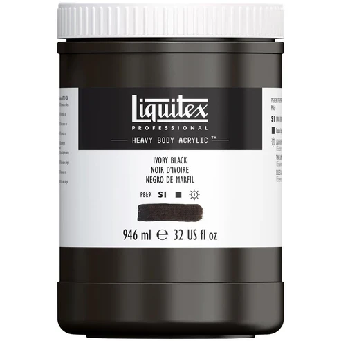 Tinta Acrílica Liquitex Heavy Body 946ml Ivory Black