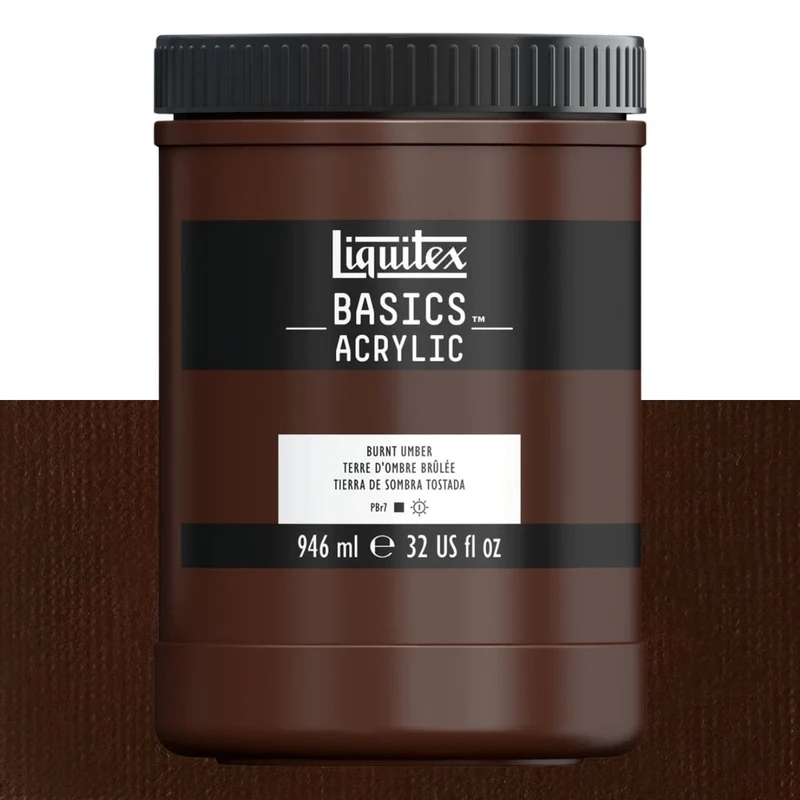 Tinta Acrílica Liquitex Basics 946ml 128 Burnt Umber
