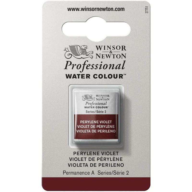 Tinta Aquarela Profissional Winsor & Newton Pastilha S2 S2 470 Perylene Violet