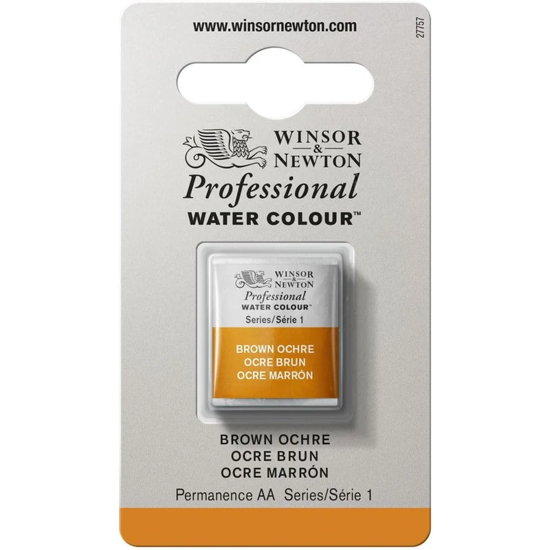 Tinta Aquarela Profissional Winsor & Newton Pastilha S1 S1 059 Brown Ochre
