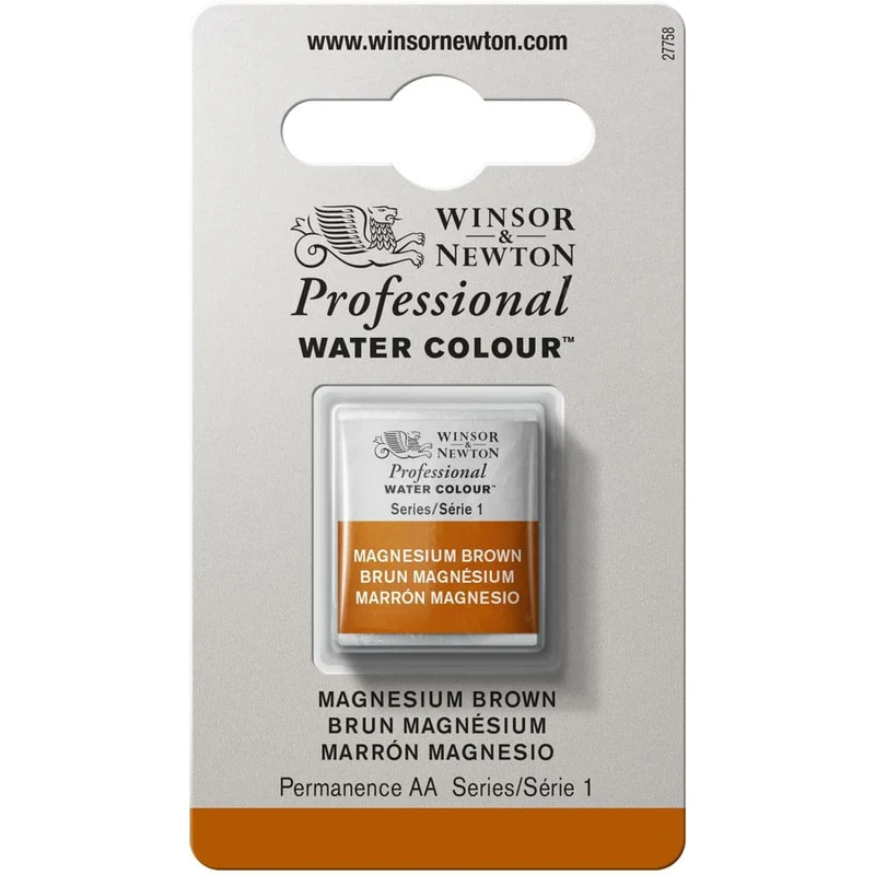 Tinta Aquarela Profissional Winsor & Newton Pastilha S1 S1 381 Magnesium Brown
