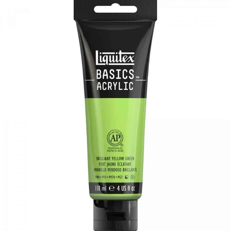 Tinta Acrílica Liquitex Basics 840 Brilliant Y Green 118Ml